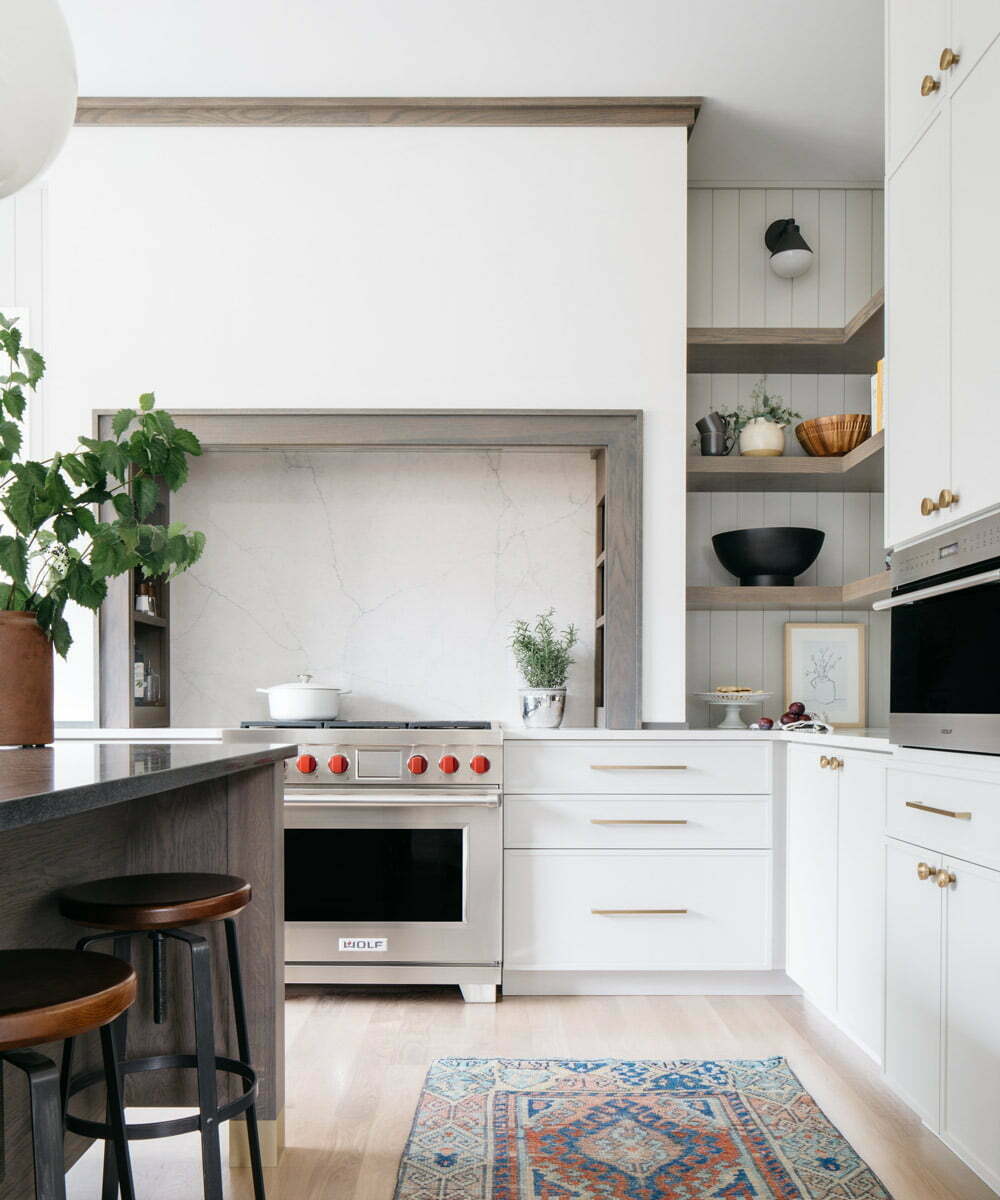 kitchen with custom cabinets