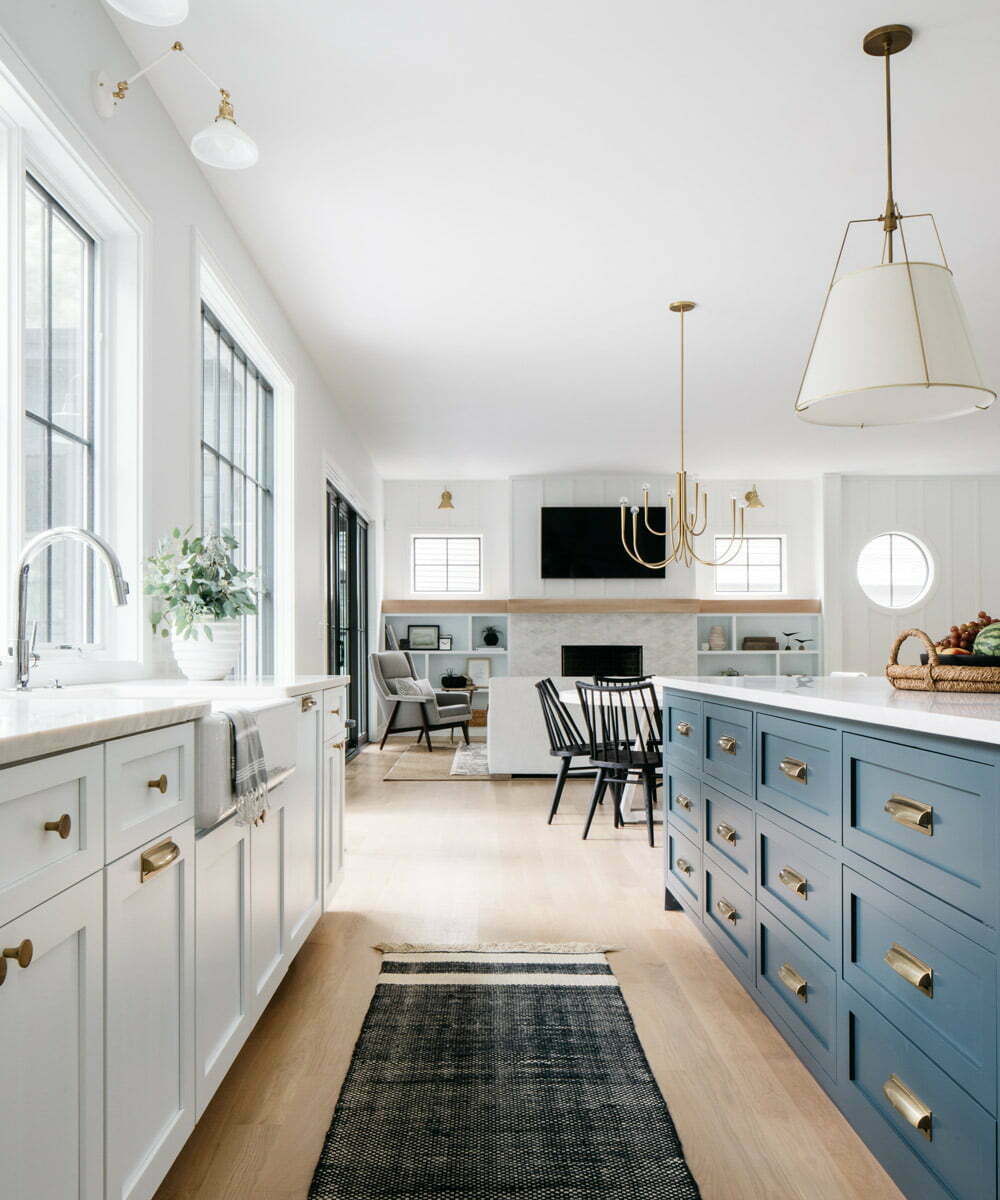 kitchen with custom cabinets