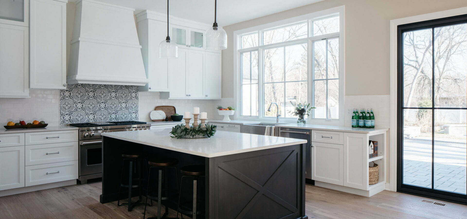 kitchen with custom millwork and cabinetry