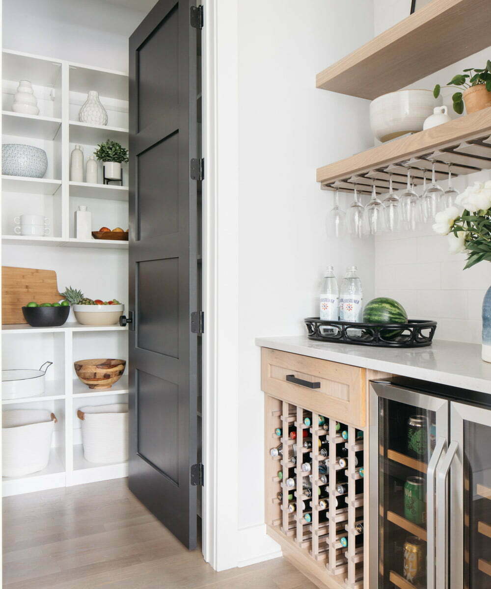 custom pantry and wine storage