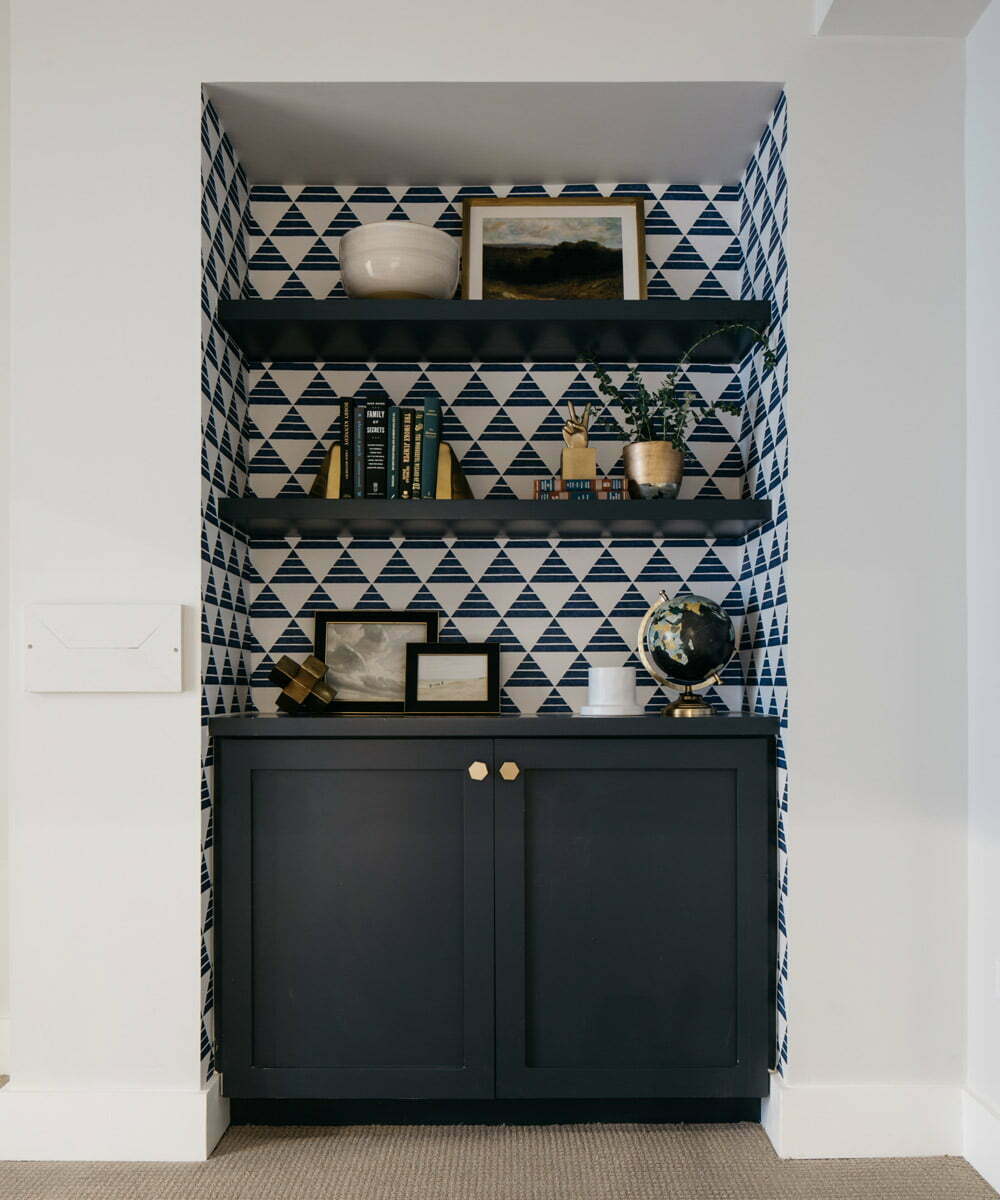 custom built-in shelving and cabinets