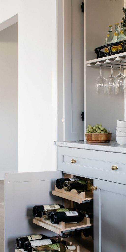 kitchen with custom cabinets