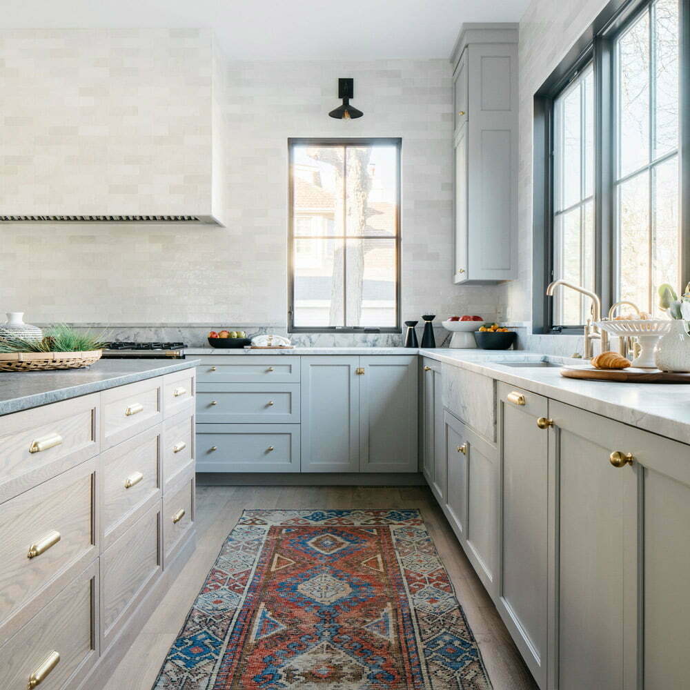 kitchen with custom cabinets