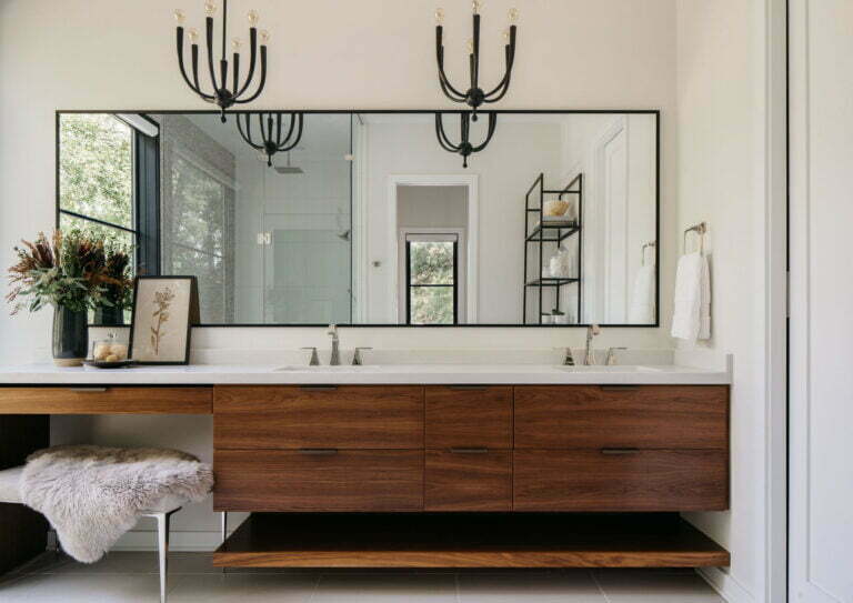 Midcentury modern bathroom vanity