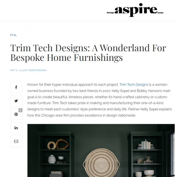 Aspire Magazine - Bespoke Trim Tech Designs